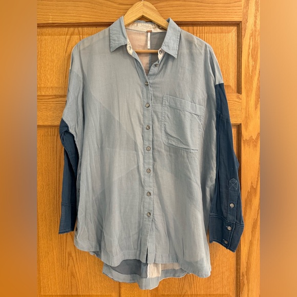 FP Rainbow Rays Blue Button Up - Picture 2 of 8